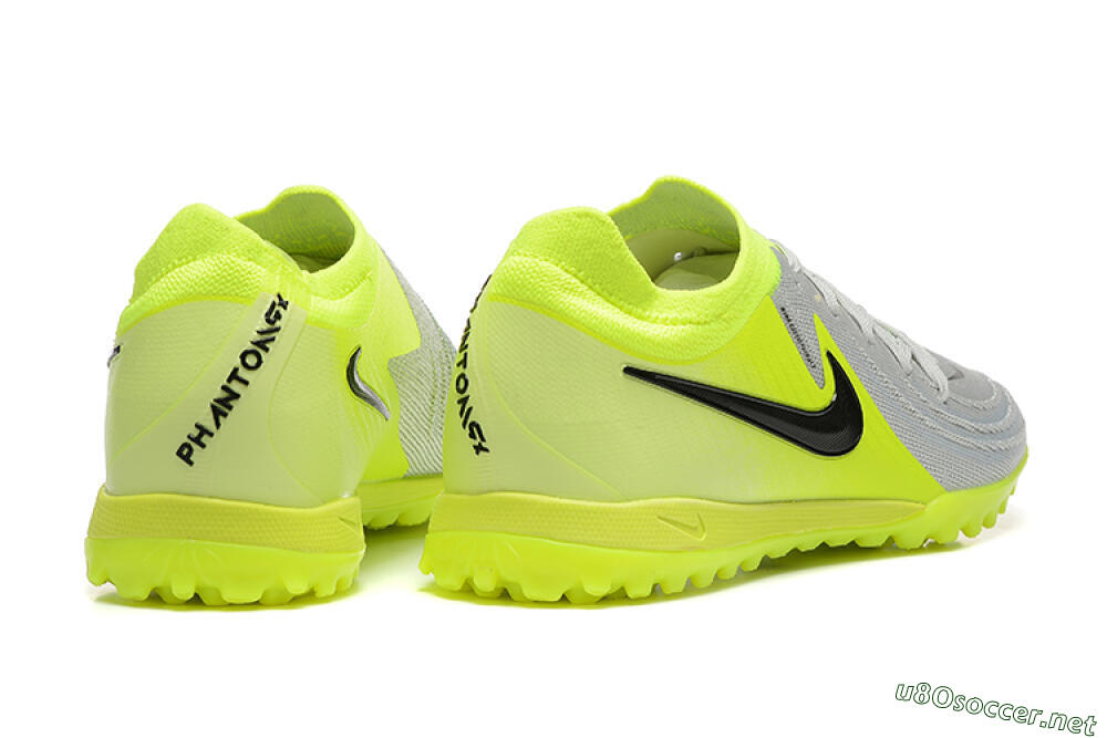 Men's Nike Phantom GX 2 Elite TF Football Shoes - Grey/Yellow/Black 9