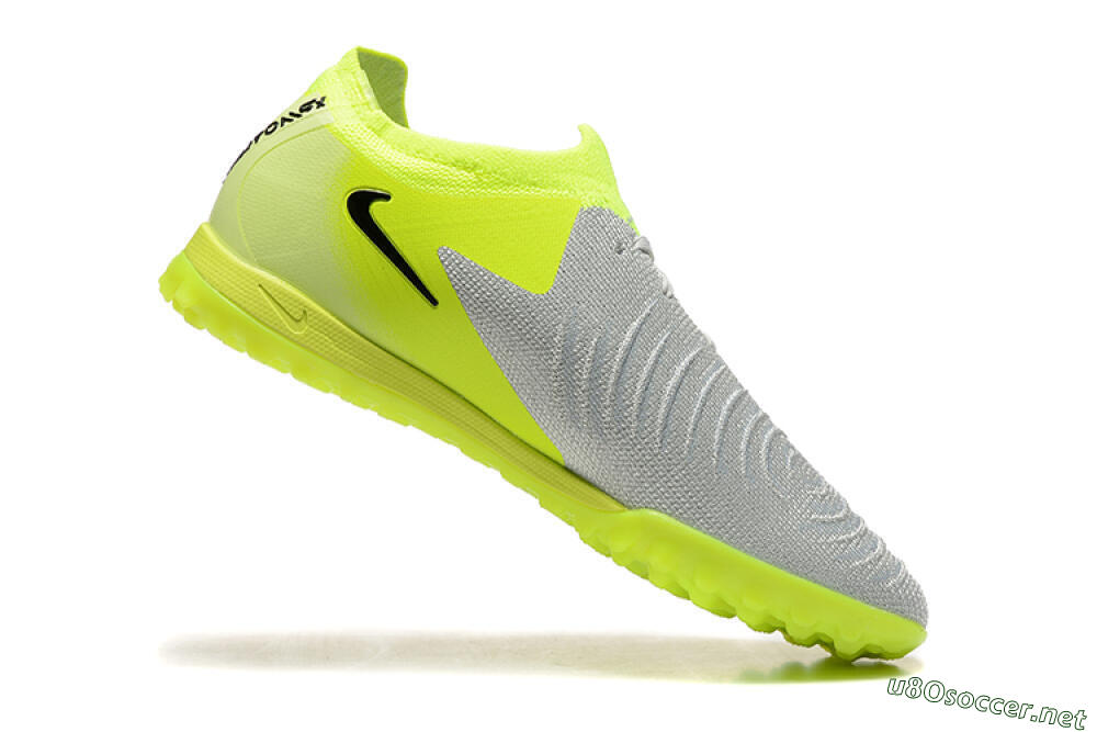 Men's Nike Phantom GX 2 Elite TF Football Shoes - Grey/Yellow/Black 7