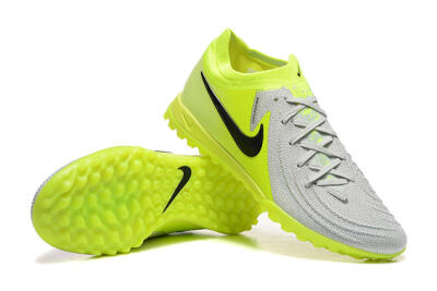 Men's Nike Phantom GX 2 Elite TF Football Shoes - Grey/Yellow/Black