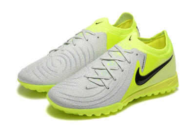 Men's Nike Phantom GX 2 Elite TF Football Shoes - Grey/Yellow/Black