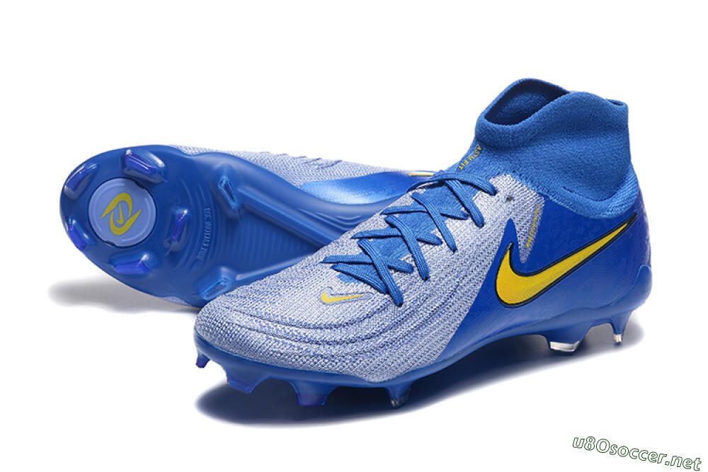 Men's Nike Phantom Luna Elite FG Football Boots - Blue/Silver/Yellow 3