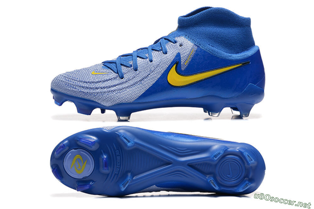 Men's Nike Phantom Luna Elite FG Football Boots - Blue/Silver/Yellow 1