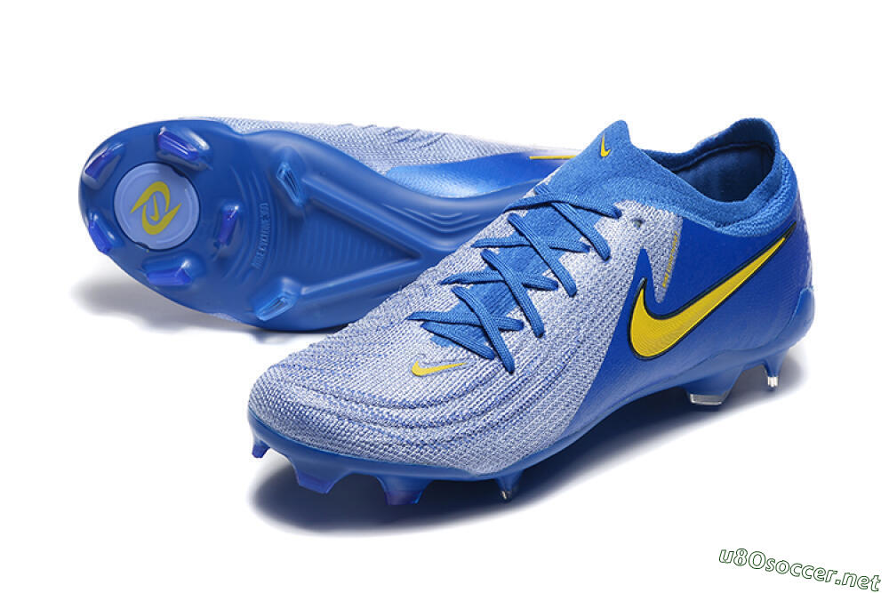 Men's Nike Phantom Luna Elite FG Football Boots - Blue/Silver/Yellow 3