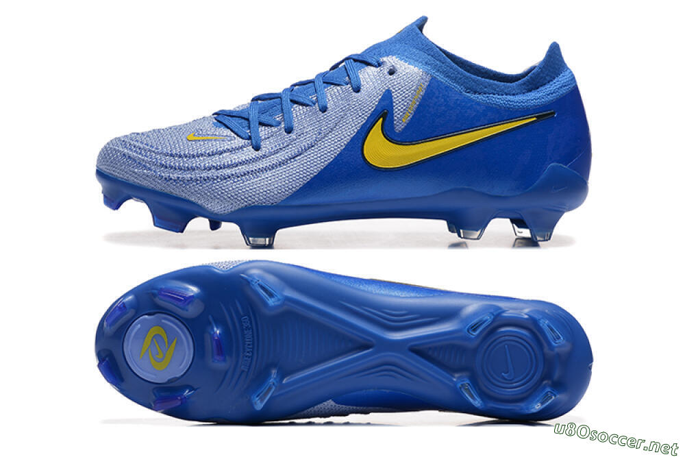 Men's Nike Phantom Luna Elite FG Football Boots - Blue/Silver/Yellow 1