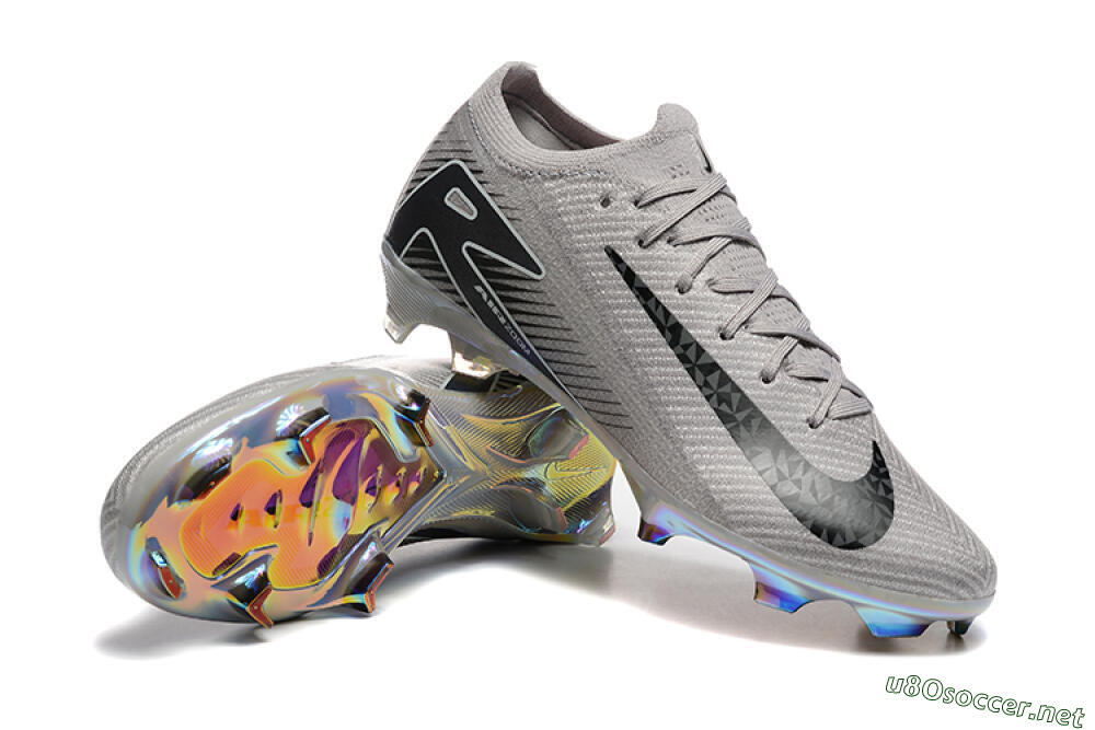 Men's Nike Air Zoom Mercurial Vapor 16 Elite FG Football Boots - Grey/Black/White/Gold 4