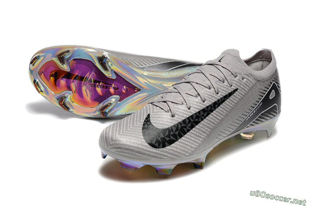 Men's Nike Air Zoom Mercurial Vapor 16 Elite FG Football Boots - Grey/Black/White/Gold 3