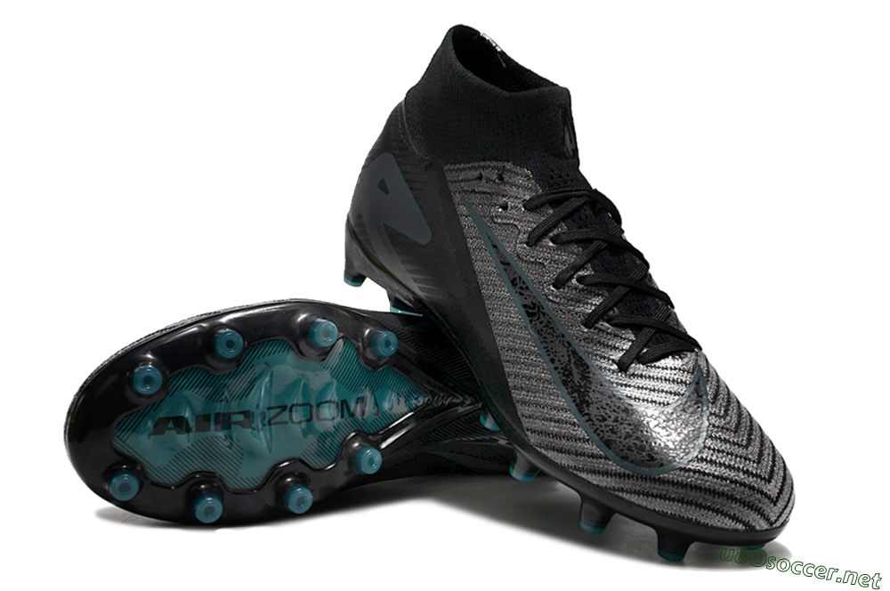 Unisex Nike Air Zoom Mercurial Superfly 10 Elite AG Football Boots - Blue/Silver/Jade 3