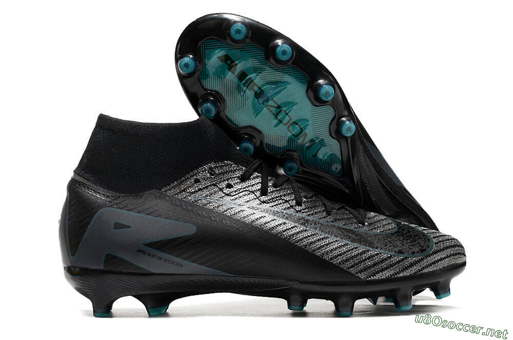 Unisex Nike Air Zoom Mercurial Superfly 10 Elite AG Football Boots - Blue/Silver/Jade 2