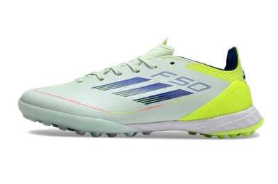 Unisex Adidas F50 Elite TF Football Shoes - Jade/Blue/Yellow
