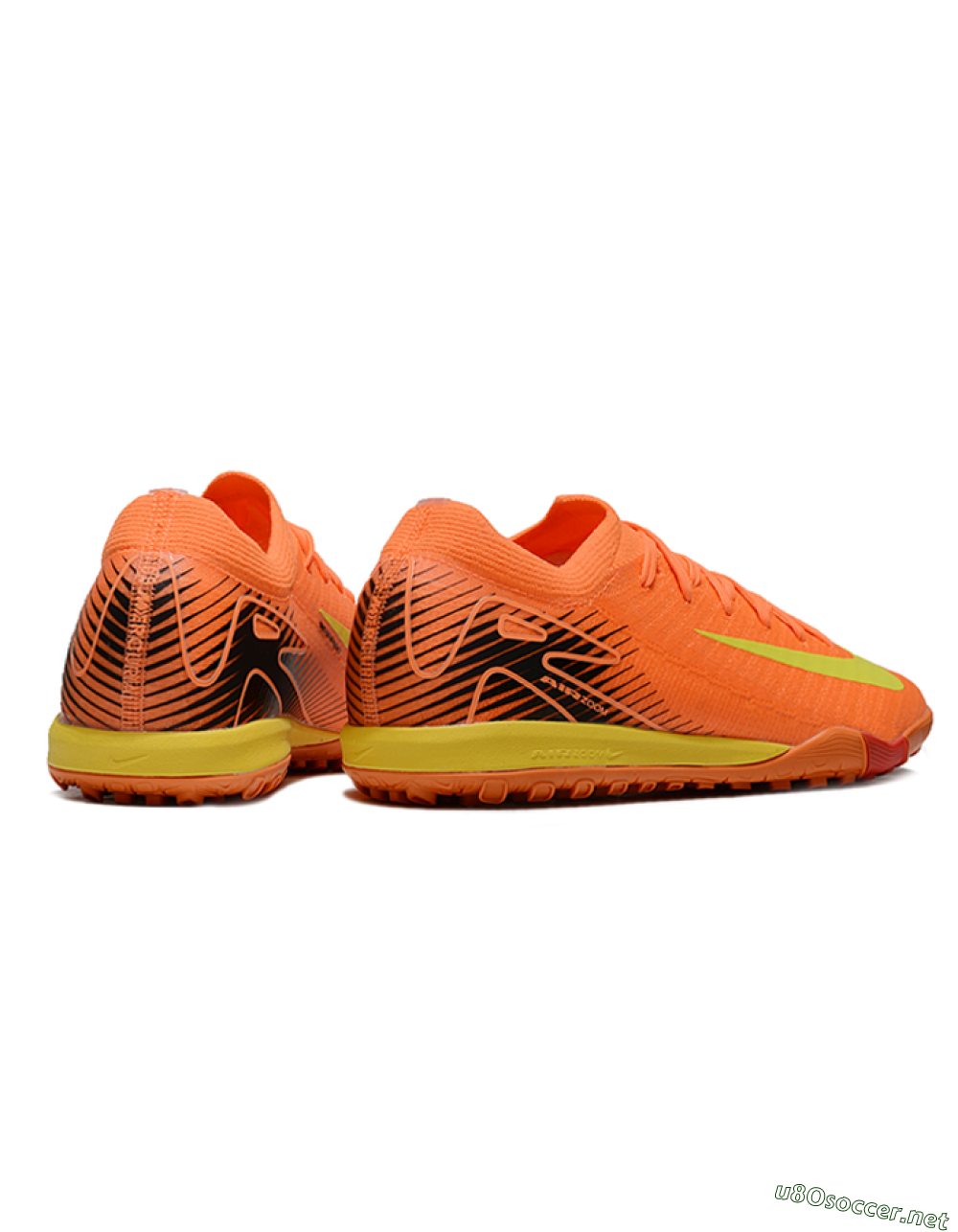 Men's Nike Air Zoom Mercurial Vapor 16 Elite TF Football Shoes - Orange/Yellow/Black 6