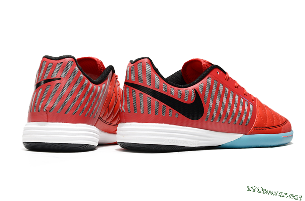 Unisex Nike Lunar Gato 2 IC Football Shoes - Red/Black/Blue/White 6