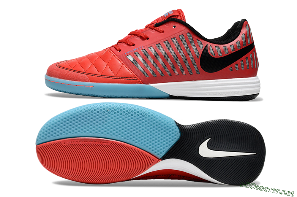 Unisex Nike Lunar Gato 2 IC Football Shoes - Red/Black/Blue/White 1