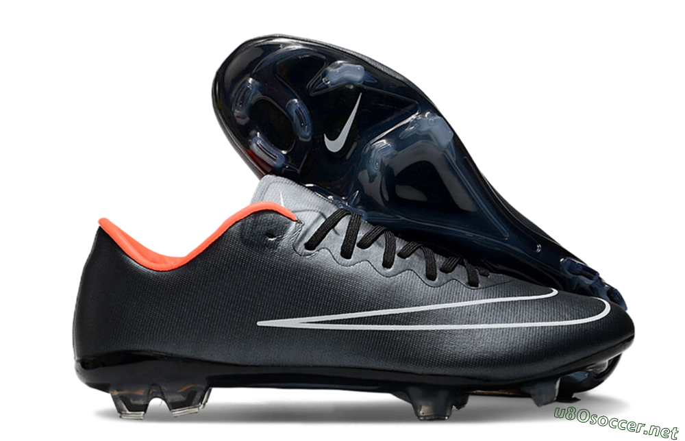 Men's Nike Mercurial Vapor 10 FG Football Boots - Black/White/Orange 2