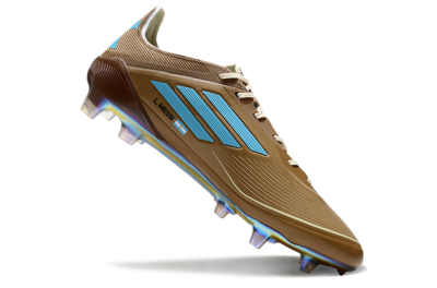 Men's Adidas F50 Elite FG Football Boots - Brown/White/Blue