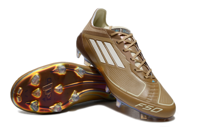 Men's Adidas F50 Elite FG Football Boots - Brown/White/Blue