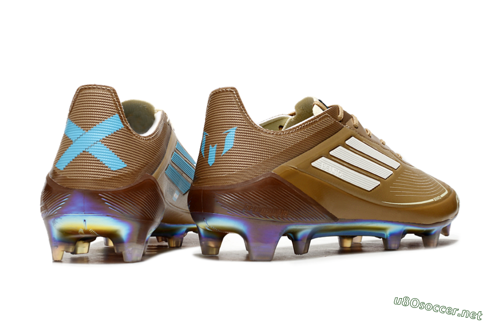 Men's Adidas F50 Elite FG Football Boots - Brown/White/Blue 6
