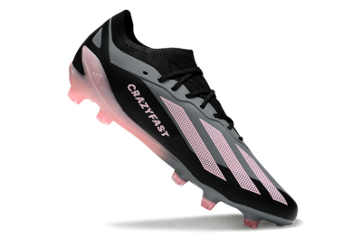 Men's Adidas X Crazyfast.1 FG Football Boots - Grey/Black/Pink