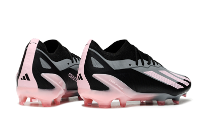 Men's Adidas X Crazyfast.1 FG Football Boots - Grey/Black/Pink