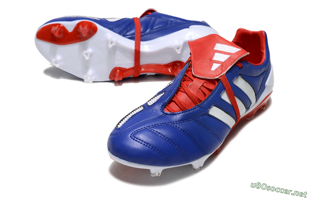 Men's Adidas Predator Mutator Mania Tormentor Tongue FG Football Boots - Blue/White/Red 3