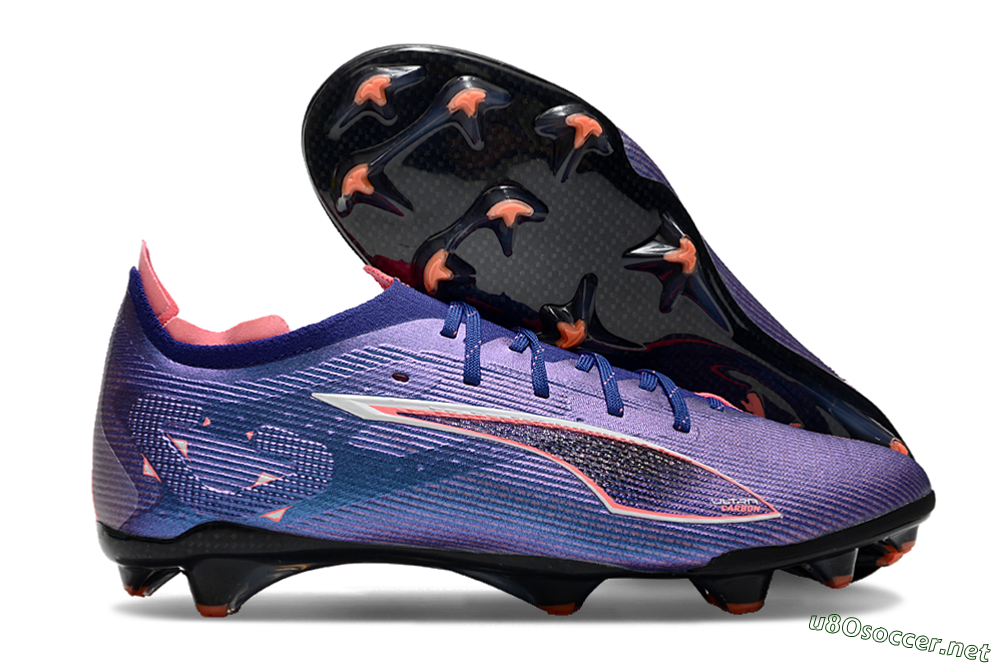 Men's Puma Ultra 5 Ultimate FG Football Boots - Purple/Red/White 2