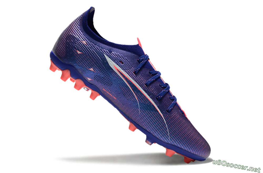 Men's Puma Ultra 5 Ultimate MG Football Boots - Purple/Red/White 4