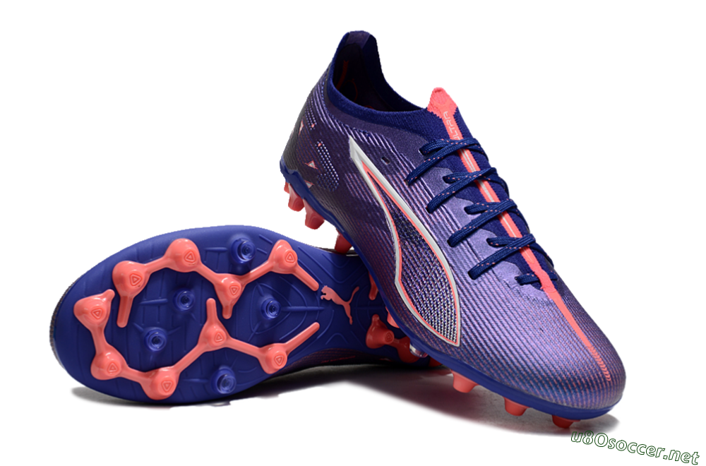 Men's Puma Ultra 5 Ultimate MG Football Boots - Purple/Red/White 3