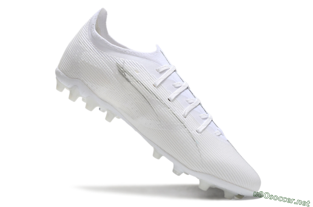 Men's Puma Ultra 5 Ultimate MG Football Boots - White/Silver 4