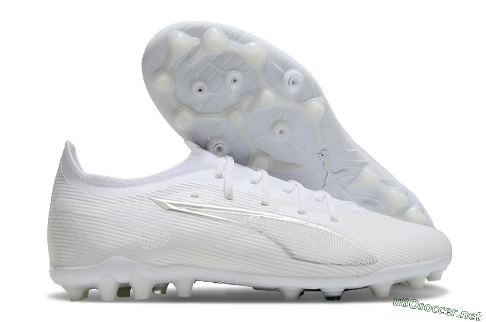 Men's Puma Ultra 5 Ultimate MG Football Boots - White/Silver 2