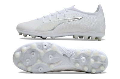Men's Puma Ultra 5 Ultimate MG Football Boots - White/Silver