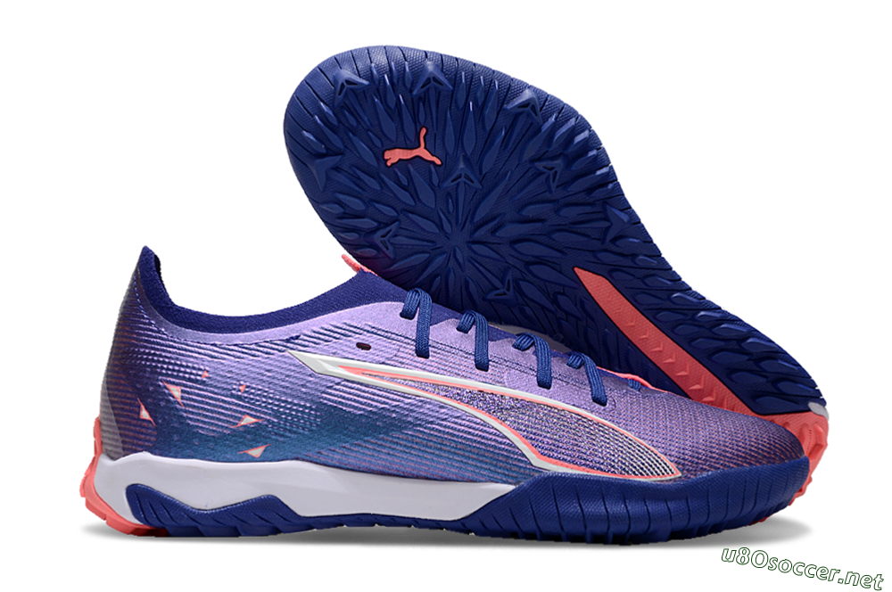 Men's Puma Ultra 5 Ultimate TF Football Shoes - Purple/Red/White 2