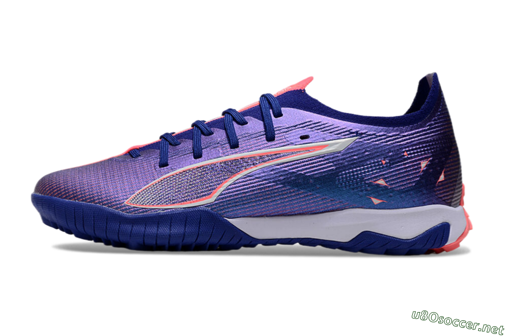 Men's Puma Ultra 5 Ultimate TF Football Shoes - Purple/Red/White 0