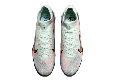Unisex Nike Air Zoom Mercurial Superfly 10 Elite TF Football Shoes - White/Pink/Blue