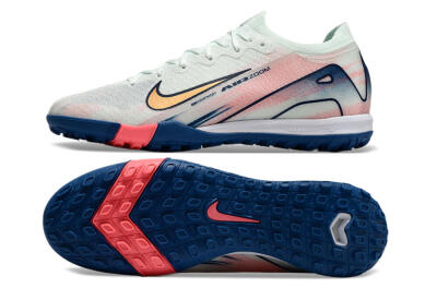 Unisex Nike Air Zoom Mercurial Vapor 16 Elite TF Football Shoes - White/Pink/Blue