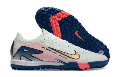 Unisex Nike Air Zoom Mercurial Vapor 16 Elite TF Football Shoes - White/Pink/Blue