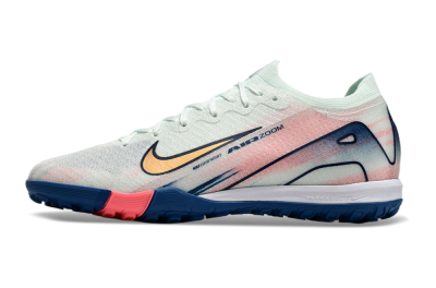 Unisex Nike Air Zoom Mercurial Vapor 16 Elite TF Football Shoes - White/Pink/Blue