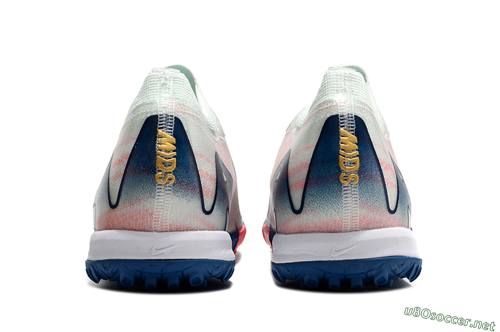 Unisex Nike Air Zoom Mercurial Vapor 16 Elite TF Football Shoes - White/Pink/Blue 4