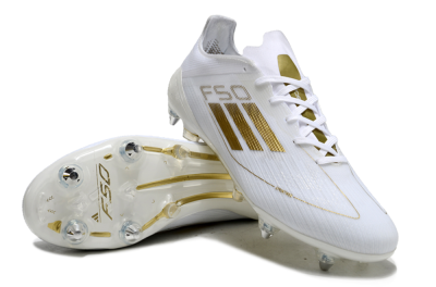 Men's Adidas F50 Elite SG Football Boots - White/Gold