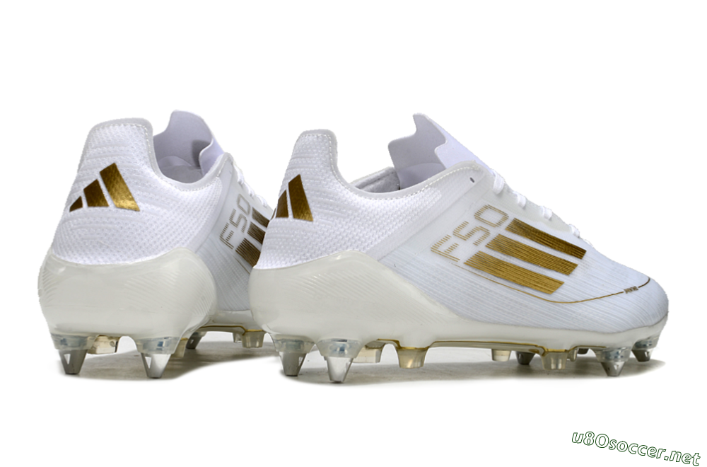 Men's Adidas F50 Elite SG Football Boots - White/Gold 6