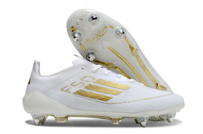 Men's Adidas F50 Elite SG Football Boots - White/Gold