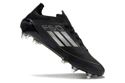 Men's Adidas F50 Elite SG Football Boots - Black/White
