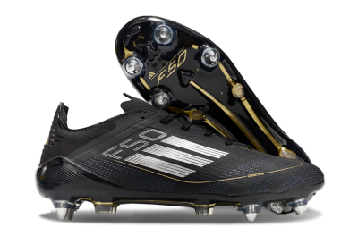 Men's Adidas F50 Elite SG Football Boots - Black/White