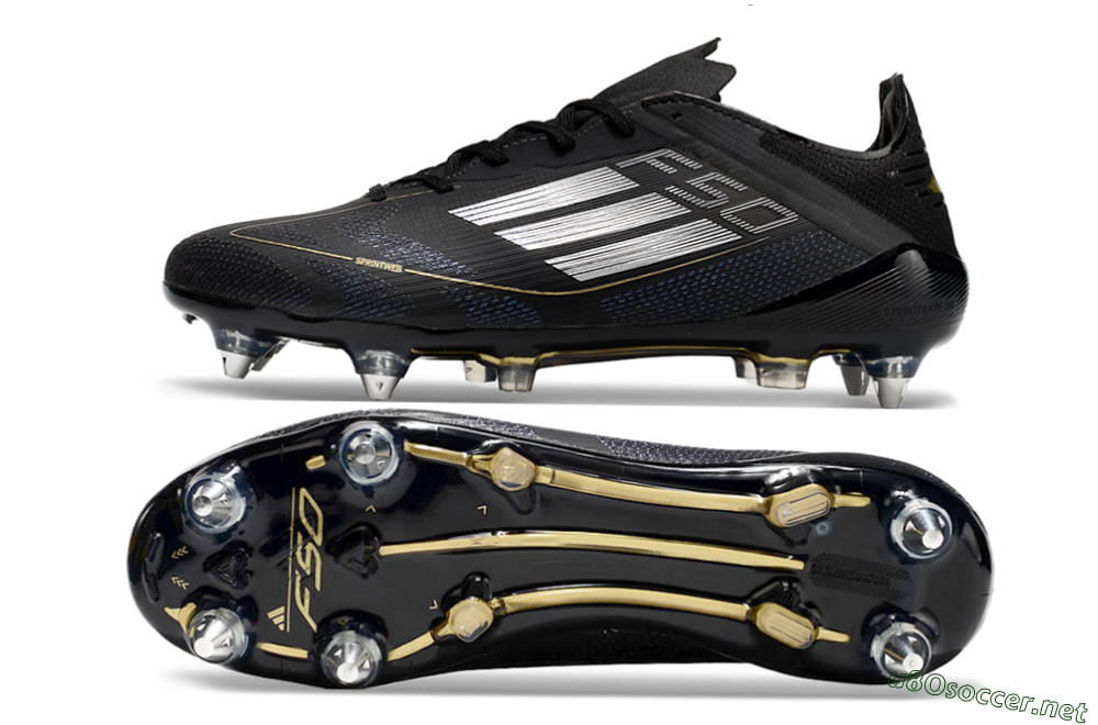 Men's Adidas F50 Elite SG Football Boots - Black/White 1