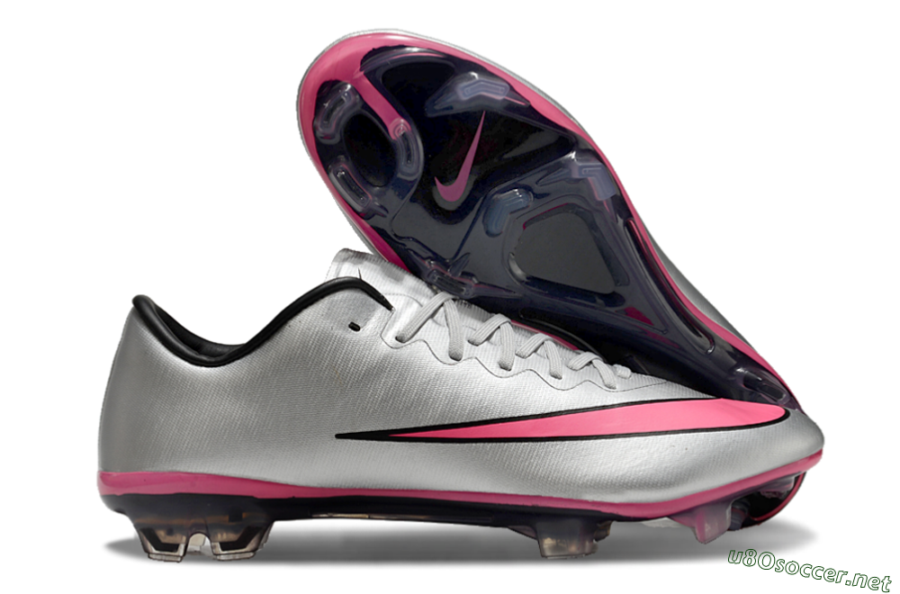 Men's Nike Mercurial Vapor 10 Elite FG Football Boots - Sliver/Pink/Black 2