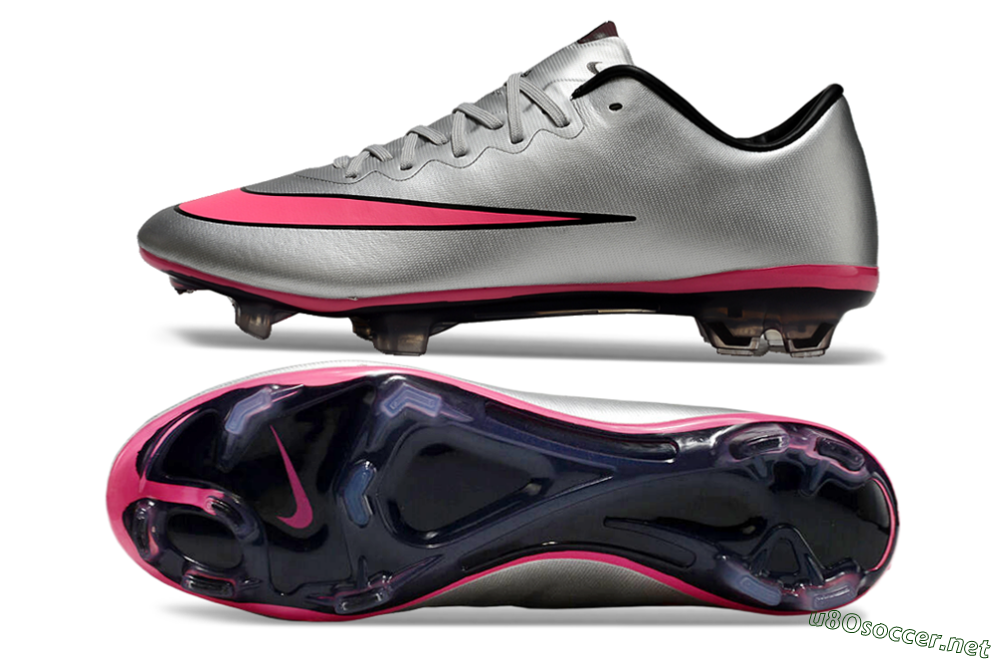 Men's Nike Mercurial Vapor 10 Elite FG Football Boots - Sliver/Pink/Black 1