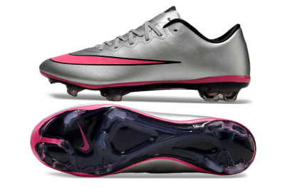 Men's Nike Mercurial Vapor 10 Elite FG Football Boots - Sliver/Pink/Black