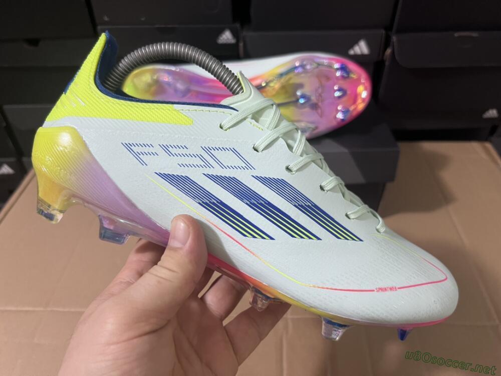Men's Adidas F50 Elite FG Football Boots - Blue/Pink/Yellow