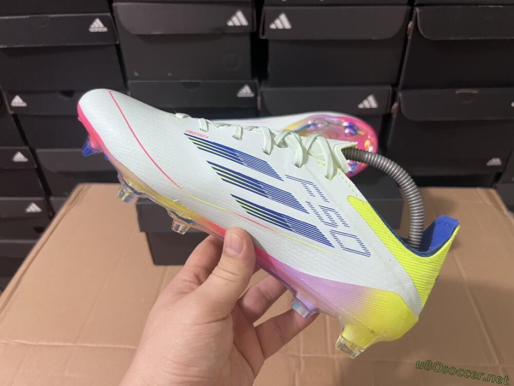 Men's Adidas F50 Elite FG Football Boots - Blue/Pink/Yellow