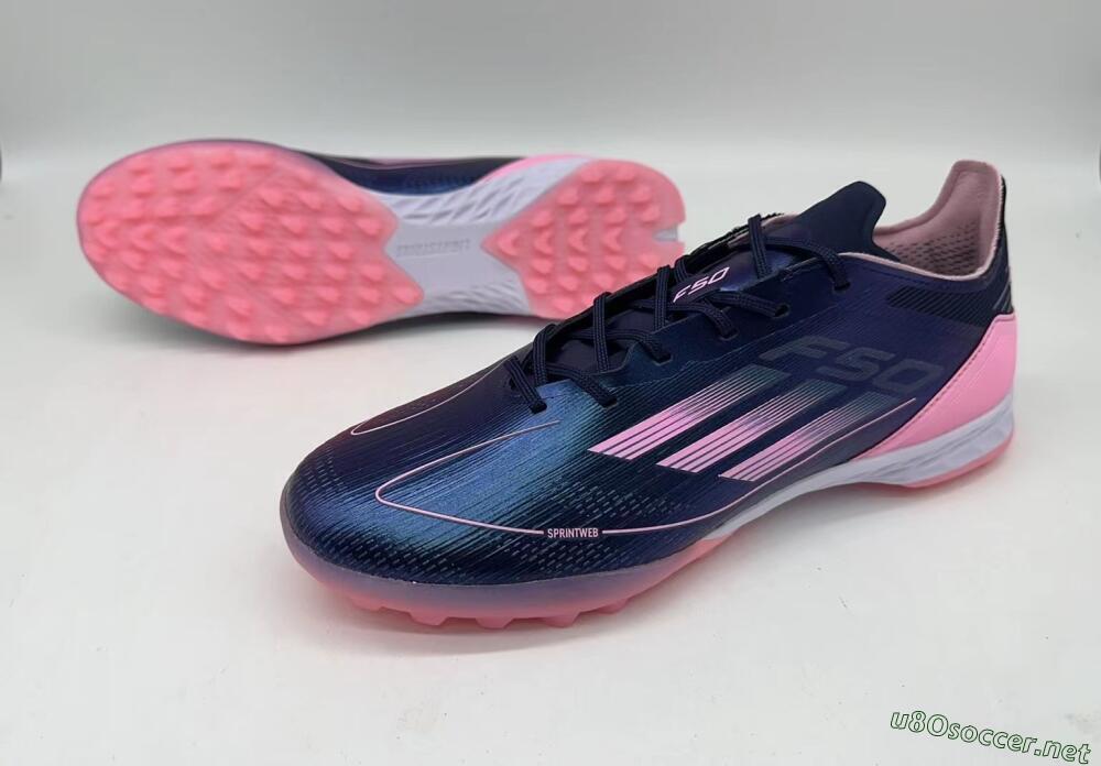 Men's Adidas F50 Elite TF Football Shoes - Blue/Pink/White
