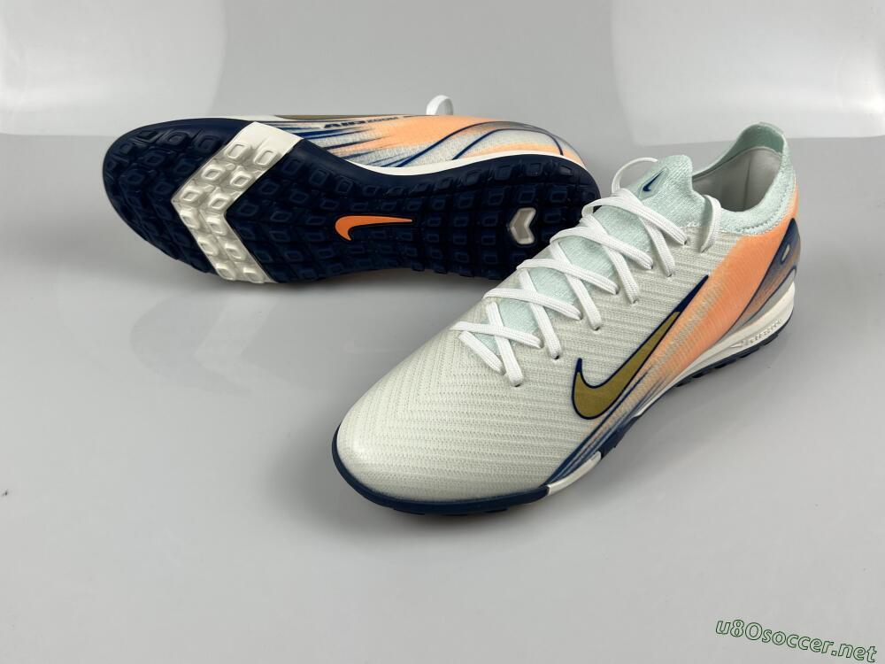 Unisex Nike Air Zoom Mercurial Vapor 16 Elite TF Football Shoes - White/Pink/Blue
