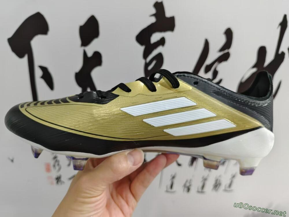 Men's Adidas F50 Adizero Messi FG Football Boots - Gold/White/Black